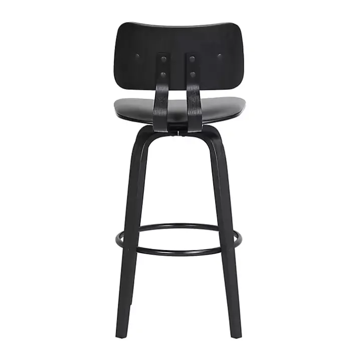 Gray Faux Leather Pico Swivel Counter Stool
