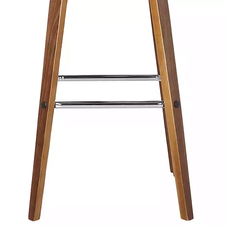 Gray Faux Leather Vienna Swivel Counter Stool