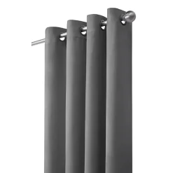 Gray Faux Suede Blackout Curtain Panel, 95 in.