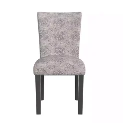 Gray Floral Parsons Dining Chairs, Set of 2
