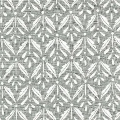 Gray Floral Upholstered Counter Stool