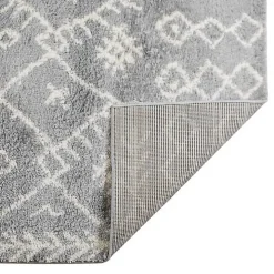 Gray Geometric Area Rug, 5x8