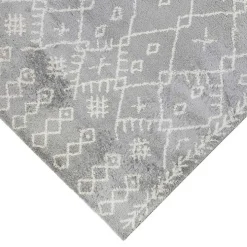 Gray Geometric Area Rug, 5x8