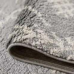 Gray Geometric Area Rug, 8x10