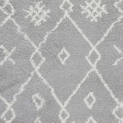 Gray Geometric Area Rug, 8x10