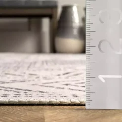 Gray Geometric Medallion Washable Area Rug, 5x8