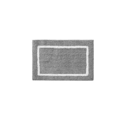 Gray Geometric Pattern Reversible Bath Mat, 34 in.