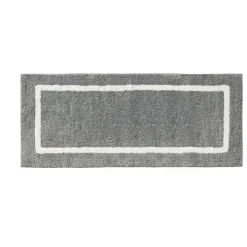 Gray Geometric Pattern Reversible Bath Mat, 60 in.