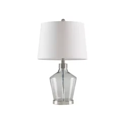 Gray Glass Bold Table Lamps, Set of 2