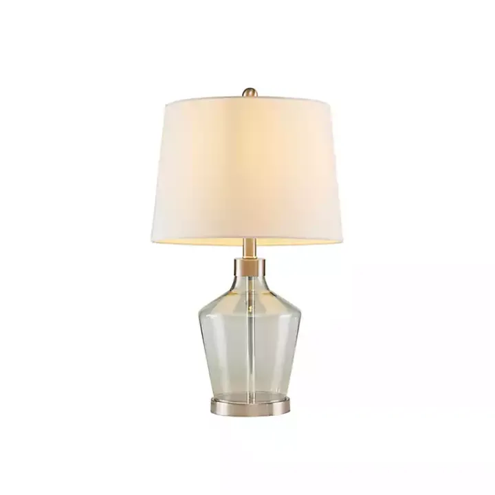 Gray Glass Bold Table Lamps, Set of 2