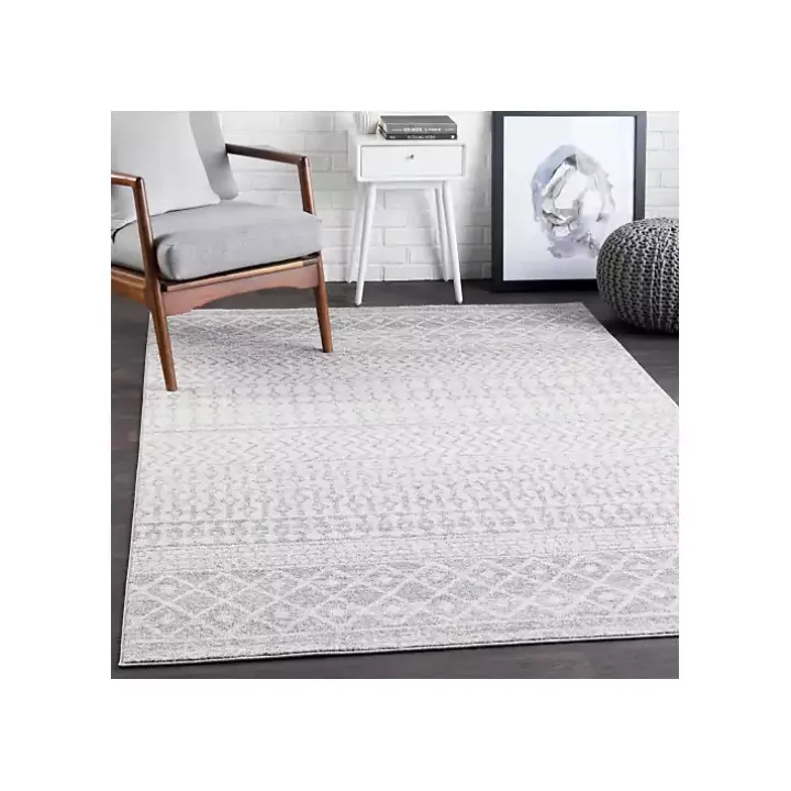 Gray Global Pattern Area Rug, 7x10