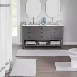 Gray High Pile Marshmallow Bath Mat, 30 in.