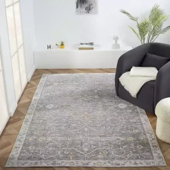 Gray Ivory Accent Rug, 2x3