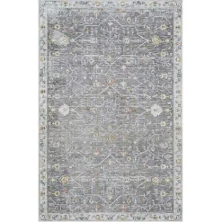Gray Ivory Area Rug, 5x8