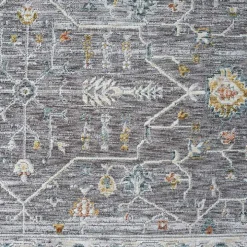 Gray Ivory Area Rug, 5x8