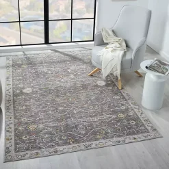 Gray Ivory Area Rug, 7x9