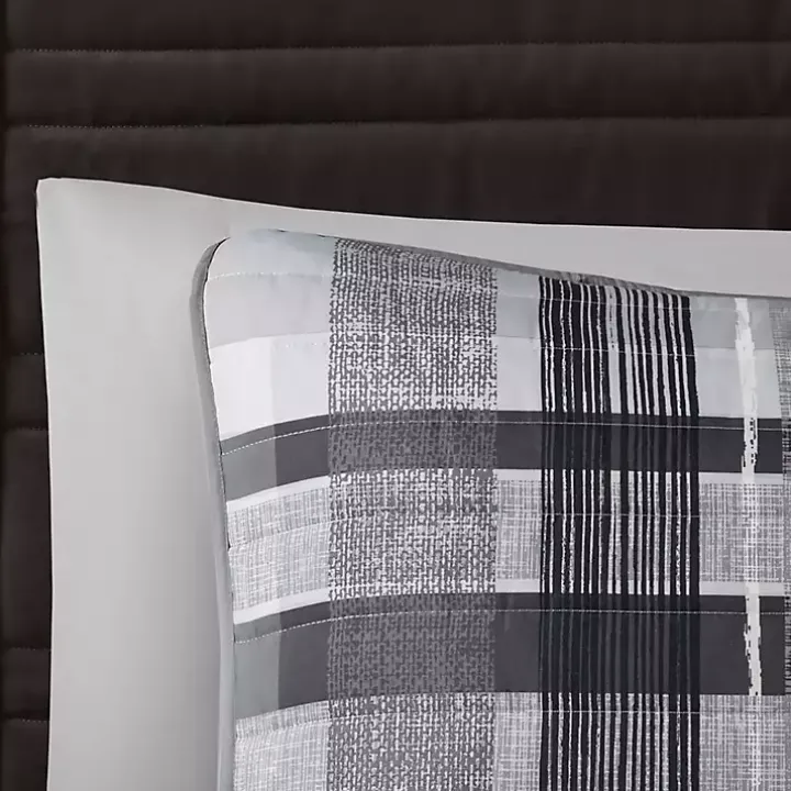 Gray Jax Plaid 5-pc. Full/Queen Comforter Set