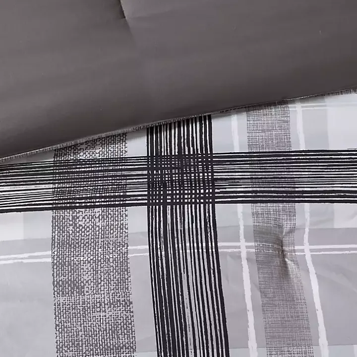 Gray Jax Plaid 5-pc. Full/Queen Comforter Set