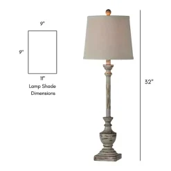 Gray Joelle Buffet Lamps, Set of 2