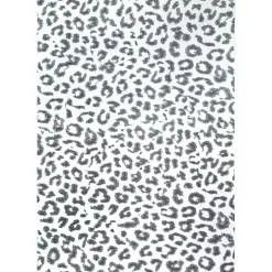 Gray Leopard Print Area Rug, 5x7