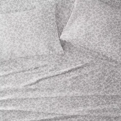 Gray Leopard Satin King 2-pc. Pillow Case Set