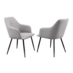 Gray Lily Upholstered Dining Chairs, Set of 2