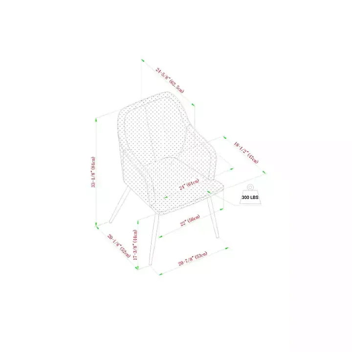 Gray Lily Upholstered Dining Chairs, Set of 2