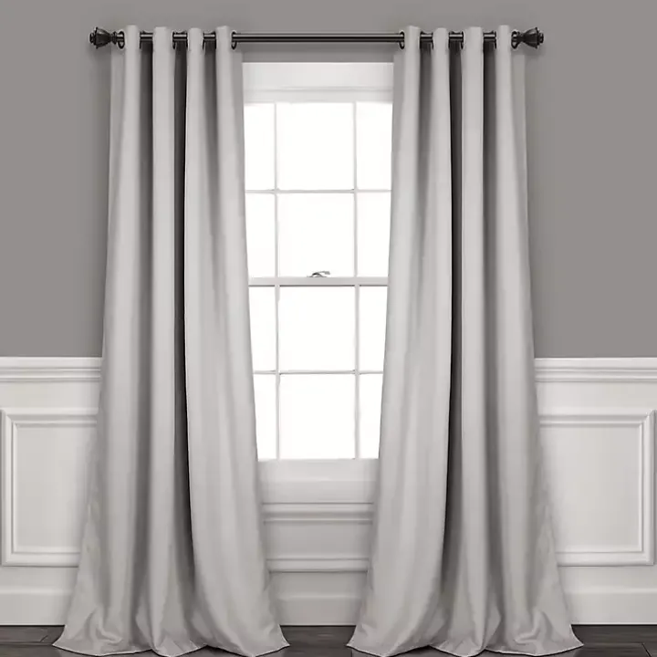 Gray Lush Insulated Curtain Panel Set, 95 in.