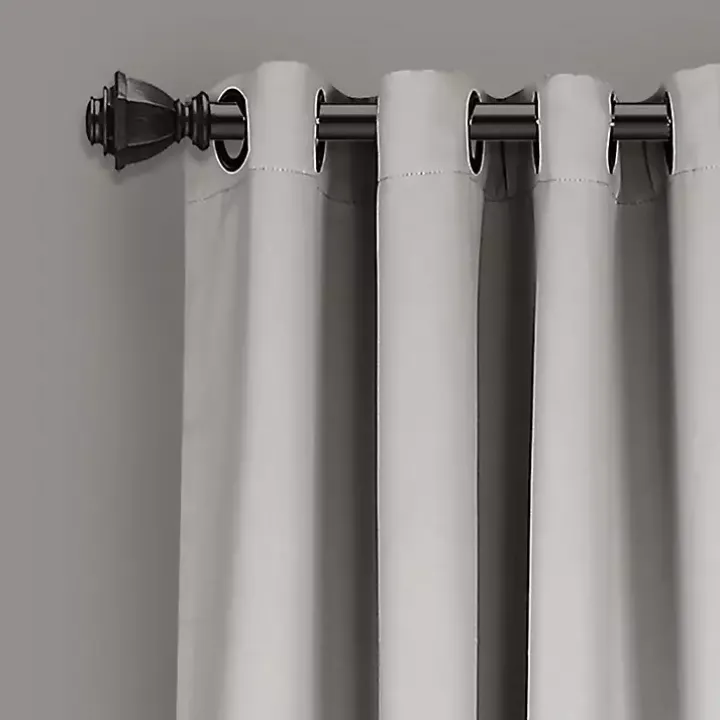 Gray Lush Insulated Curtain Panel Set, 95 in.