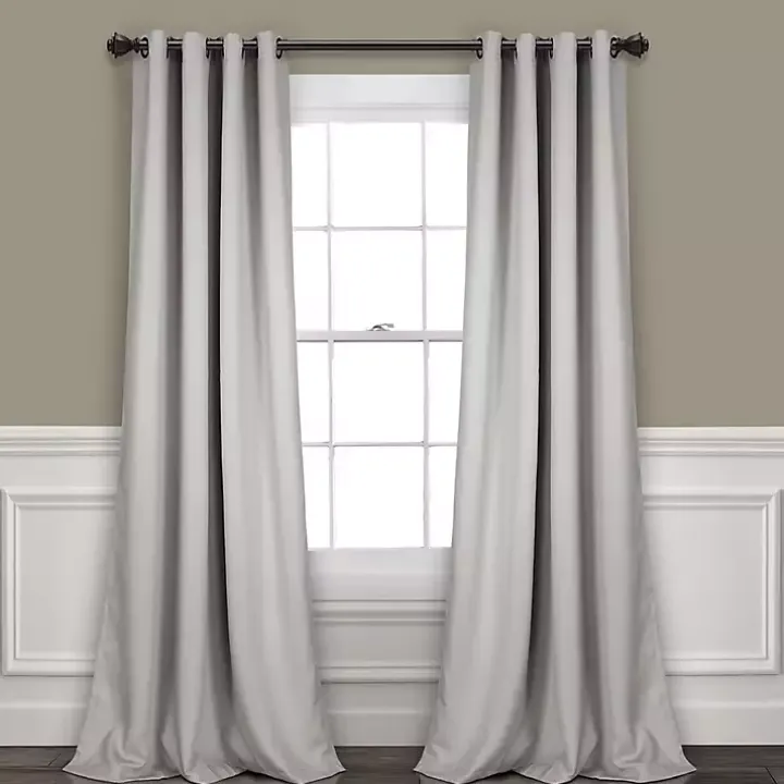 Gray Lush Insulated Curtain Panel Set, 120 in.
