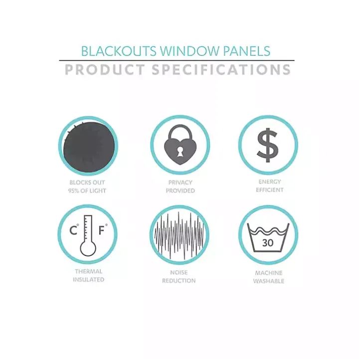 Gray Lush Insulated Curtain Panel Set, 120 in.