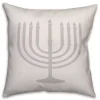 Gray Menorah Pillow