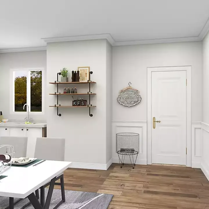 Gray Metal Laundry Room Wall Plaque