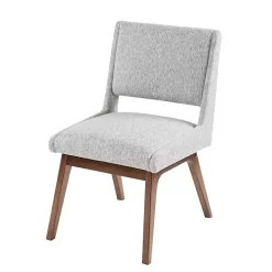 Gray Mid-Century Modern Dining Chairs, Set of 2