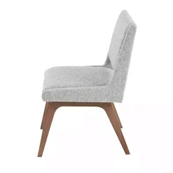 Gray Mid-Century Modern Dining Chairs, Set of 2