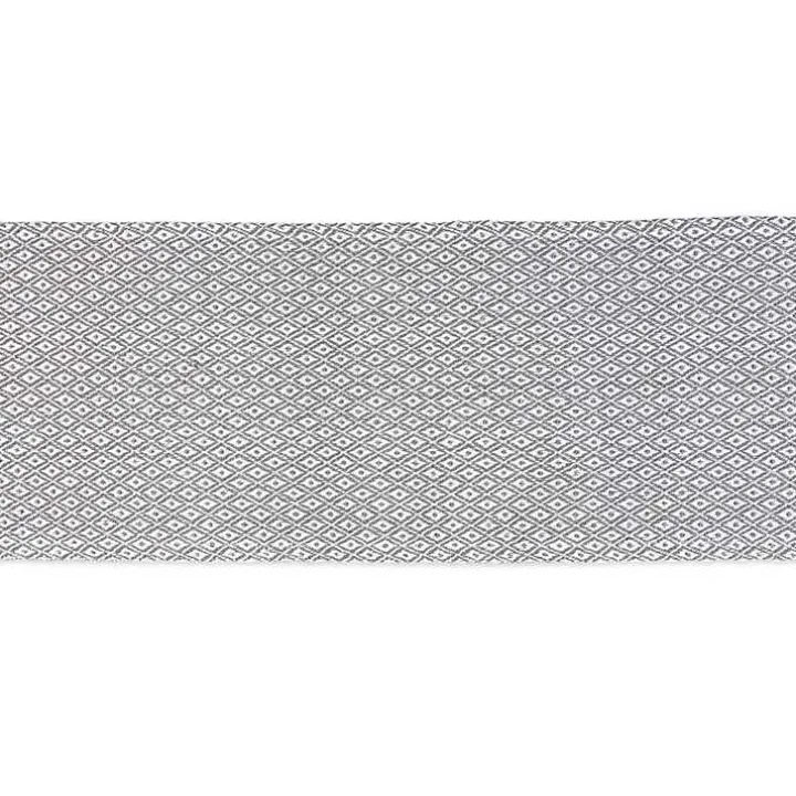 Gray Mini Diamond Fringe End Table Runner, 108 in.