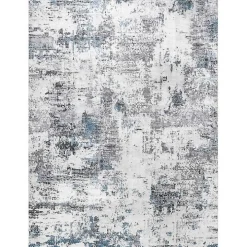 Gray Modern Abstract Washable Runner