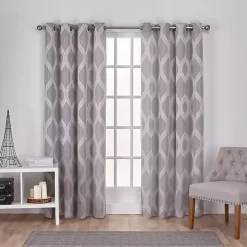 Gray Monte Curtain Panel Set, 84 in.