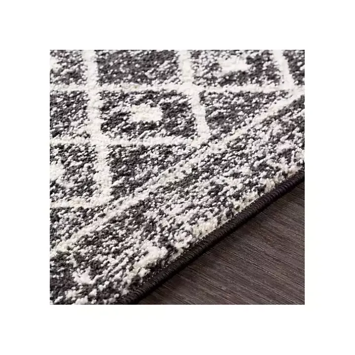 Gray Moroccan Pattern Square Area Rug, 4 ft.