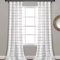 Gray Ombre Stripe Curtain Panel Set, 84 in.