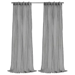 Gray Paloma Curtain Panel, 63 in.