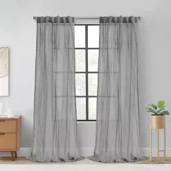 Gray Paloma Curtain Panel, 95 in.