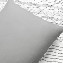 Gray Pintuck Stripe Full/Queen 5-pc. Comforter Set
