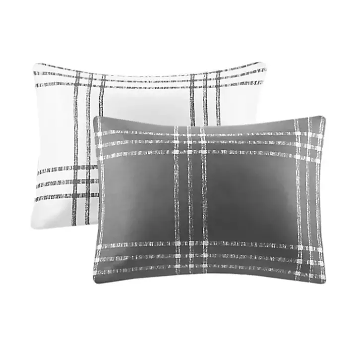 Gray Plaid Dayton 3-pc. King Comforter Set