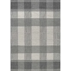Gray Plaid Emily Henderson x RugsUSA Area Rug, 6x9