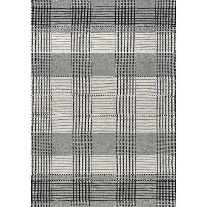 Gray Plaid Emily Henderson x RugsUSA Area Rug, 5x8