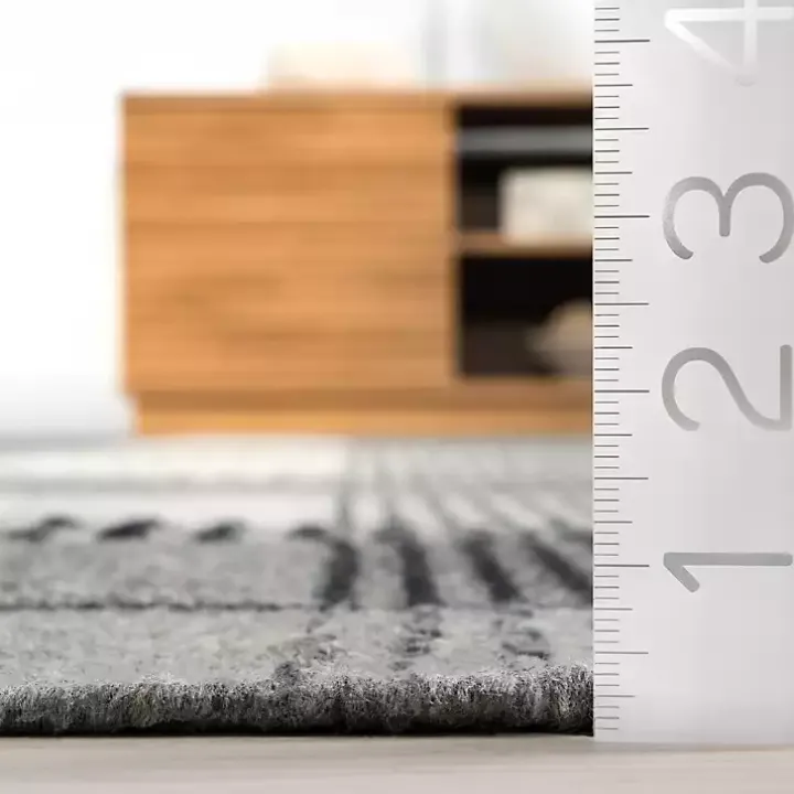 Gray Plaid Emily Henderson x RugsUSA Area Rug, 5x8