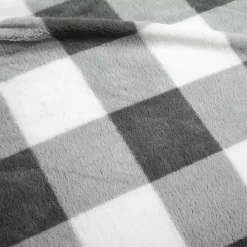 Gray Plaid Faux Fur 3-pc. Full/Queen Comforter Set