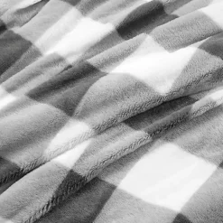 Gray Plaid Faux Fur 3-pc. Full/Queen Comforter Set