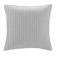 Gray Quilted Euro Sham